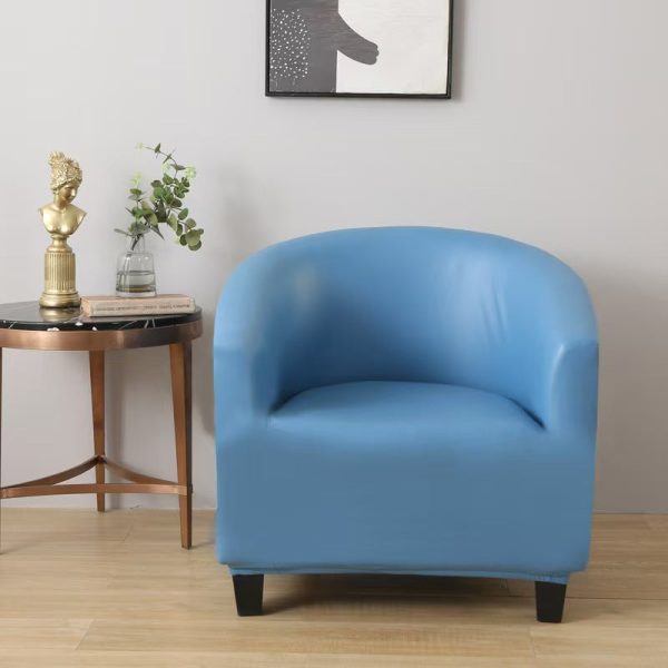 Bleu ciel housse simili cuir fauteuil cabriolet