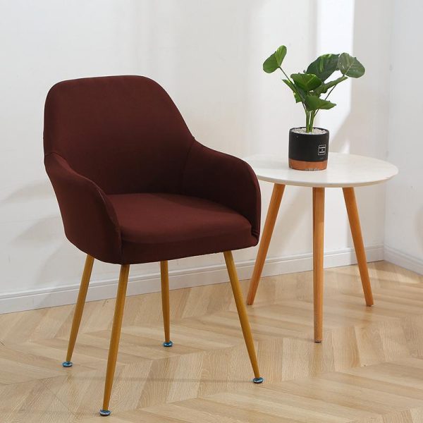 housse de chaise design scandinave marron