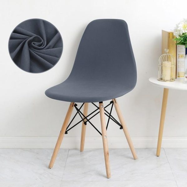 housse de chaise Scandinave gris anthracite