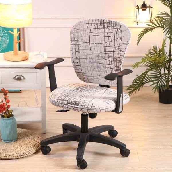 housse de chaise de bureau ivoire