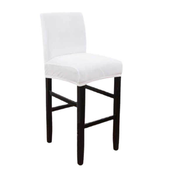 housse de tabouret de bar velours blanc