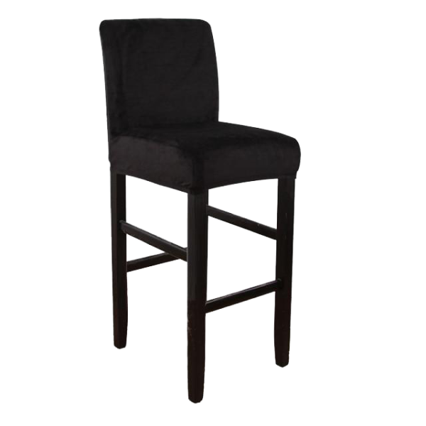 housse de tabouret de bar velours noir