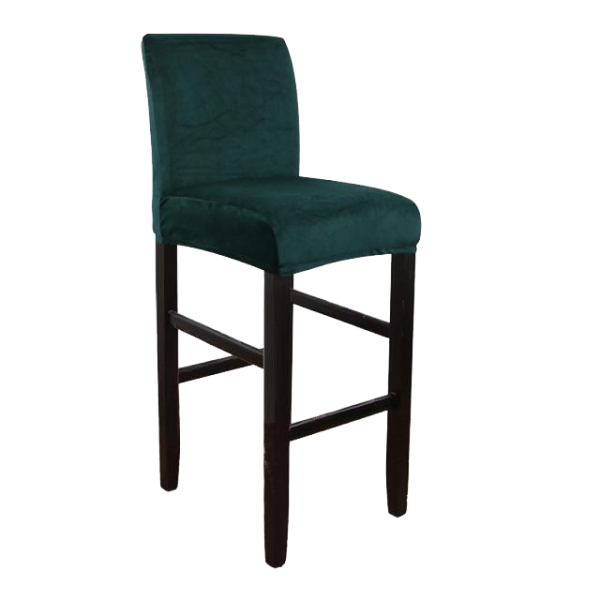 housse de tabouret de bar velours vert