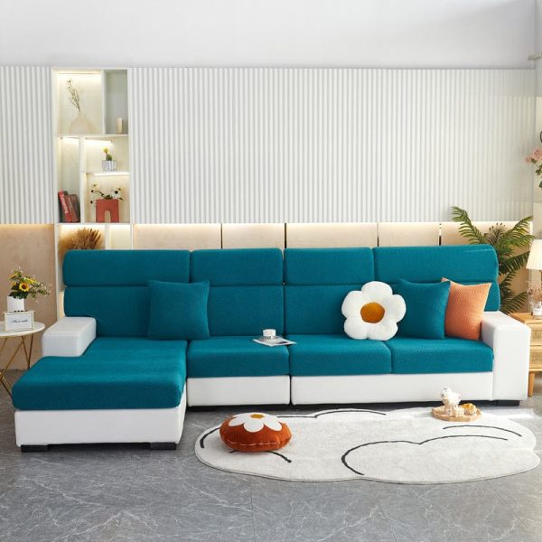 housse polaire bleu turquoise