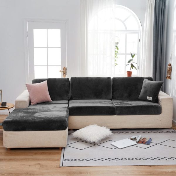 housse de siege gris en velours