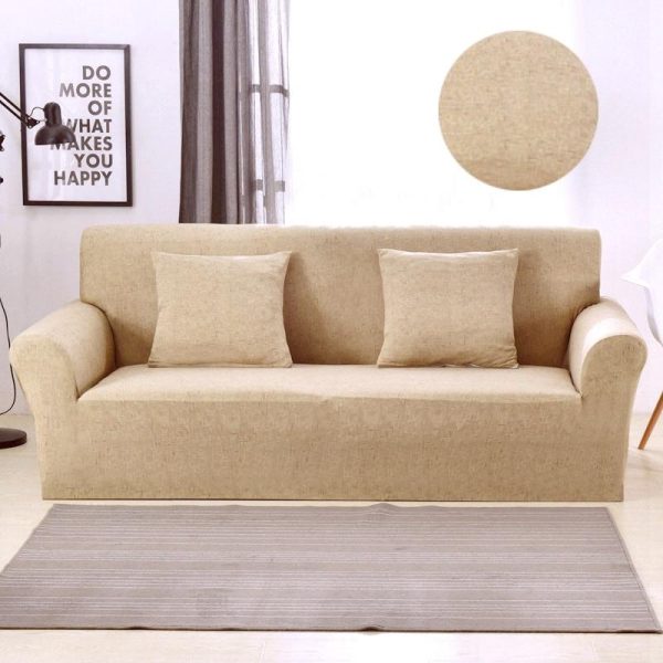 housse de canapé extensible abricot