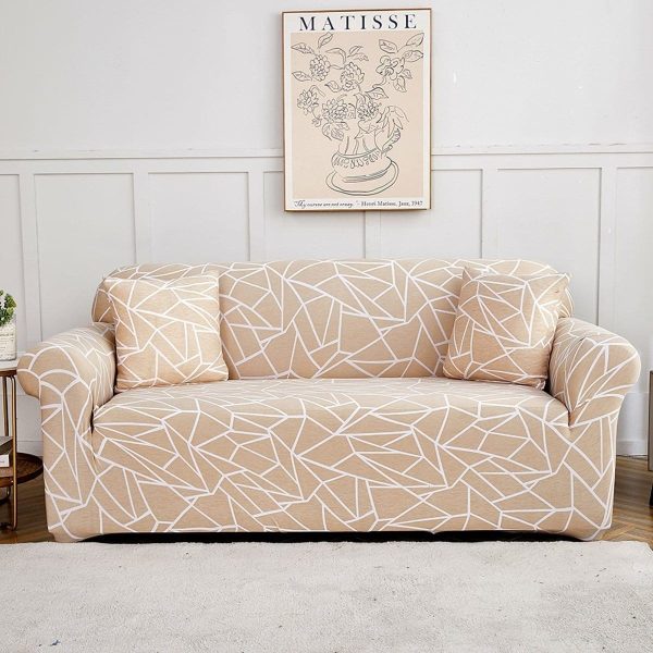 housse de canapé extensible beige