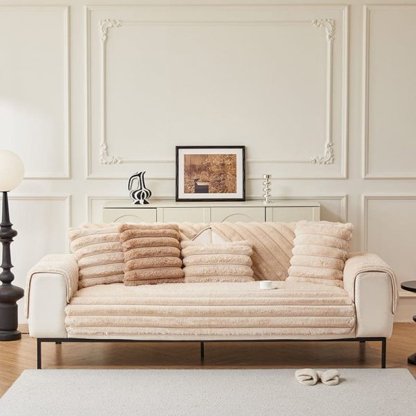 housse de canapé beige