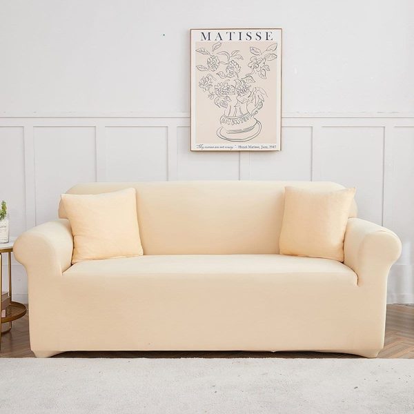 housse de canapé extensible beige