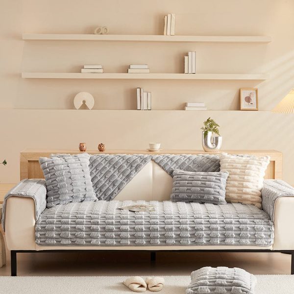 housse de canapé Luxe Gris clair