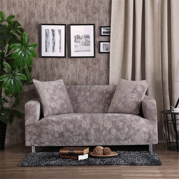 housse de siege en velours gris
