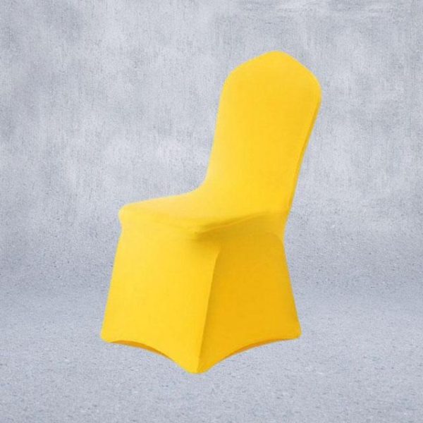 housse de chaise de mariage jaune