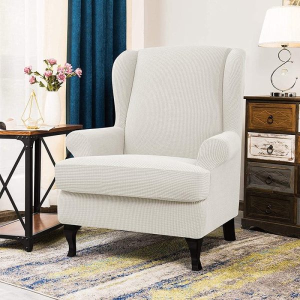 housse déperlante pour fauteuil blanc cassé