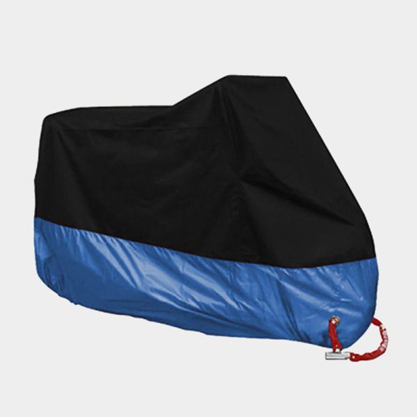 housse pour moto moktra noire et bleue