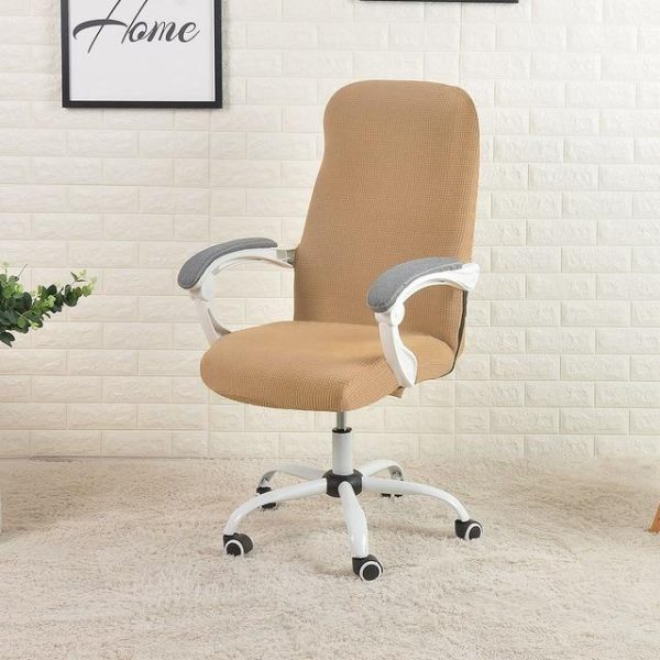 housse de chaise de bureau camel