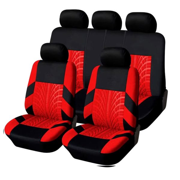 housse protection siège voiture noir et rouge