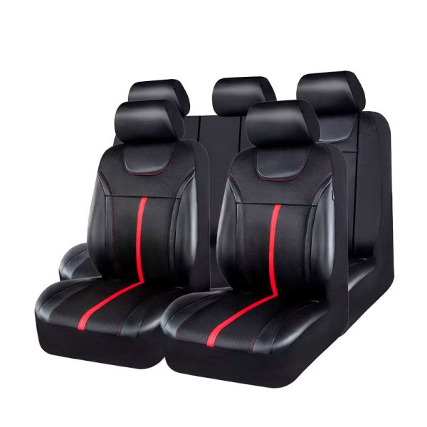 housse de siege auto noire et rouge