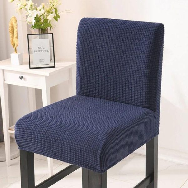 housse tabouret de bar bleu marine