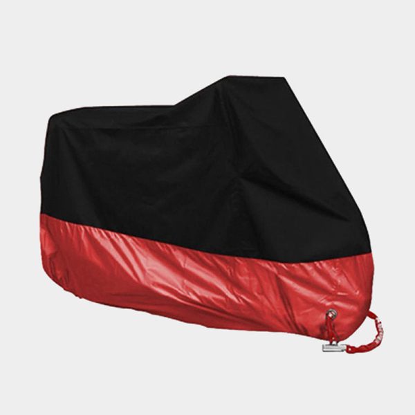 housse de siege moto Moktra noir et rouge